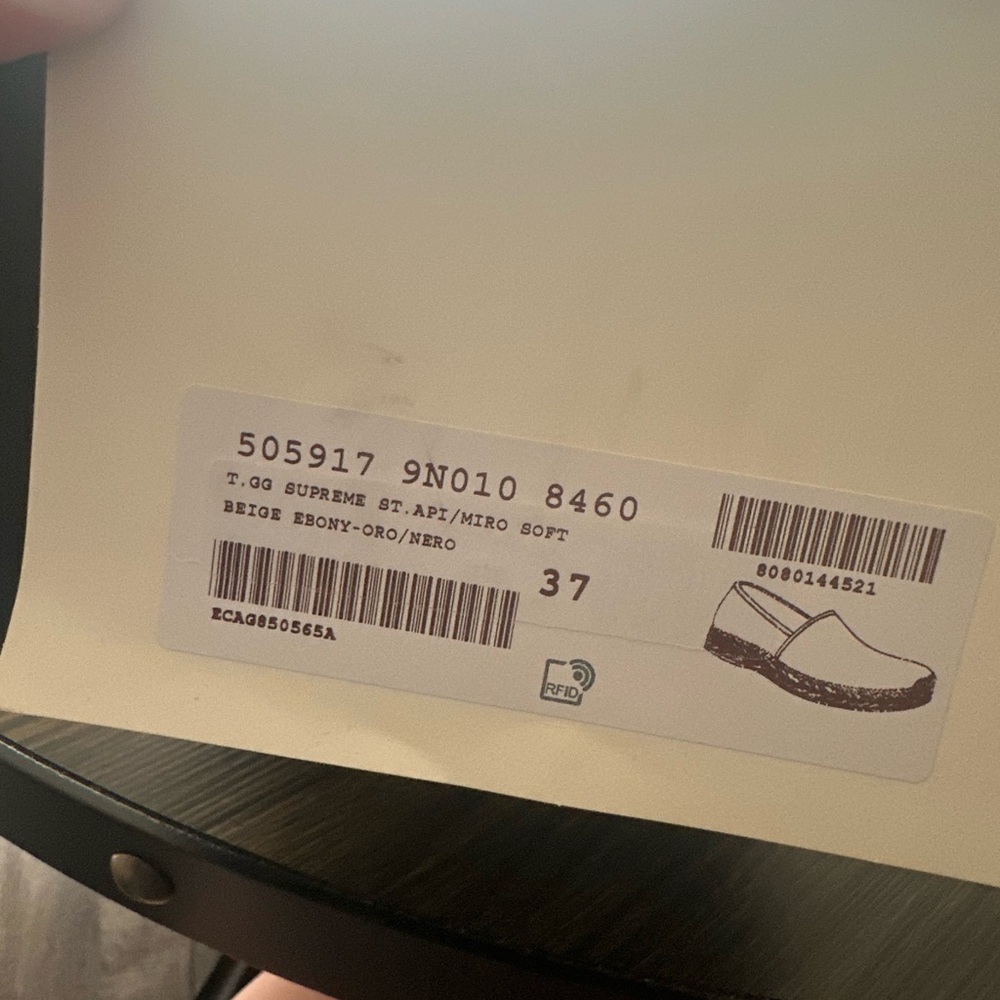 Gucci Beige and Gold Patterned Espadrilles - Picture 6 of 6